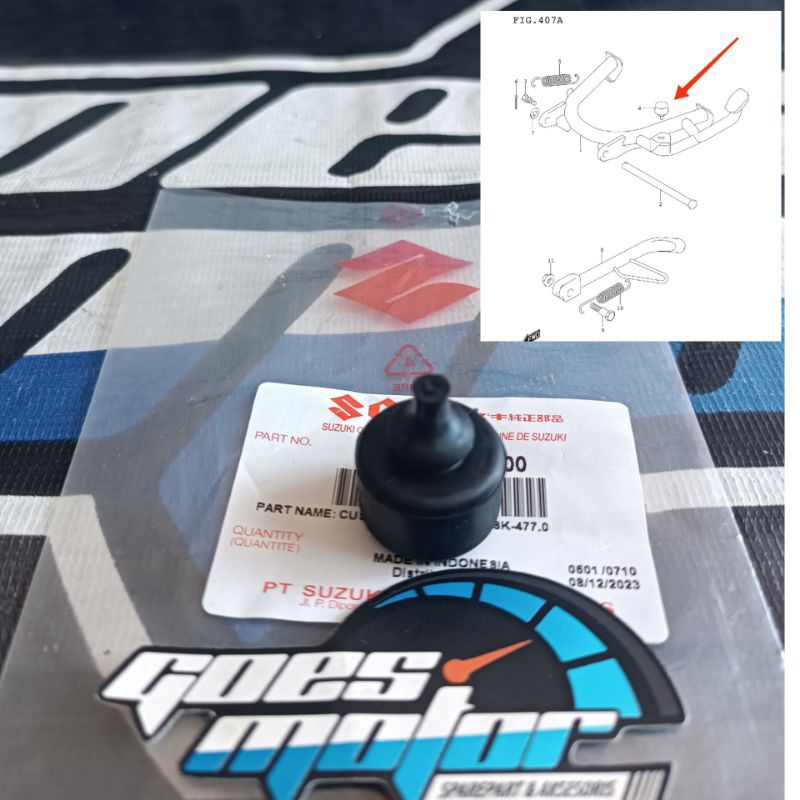 KARET BANTALAN STANDAR TENGAH/SAMPING ADDRESS/NEX/LETS/SKYWAVE/SPIN/SATRIA 2TAK original sgp