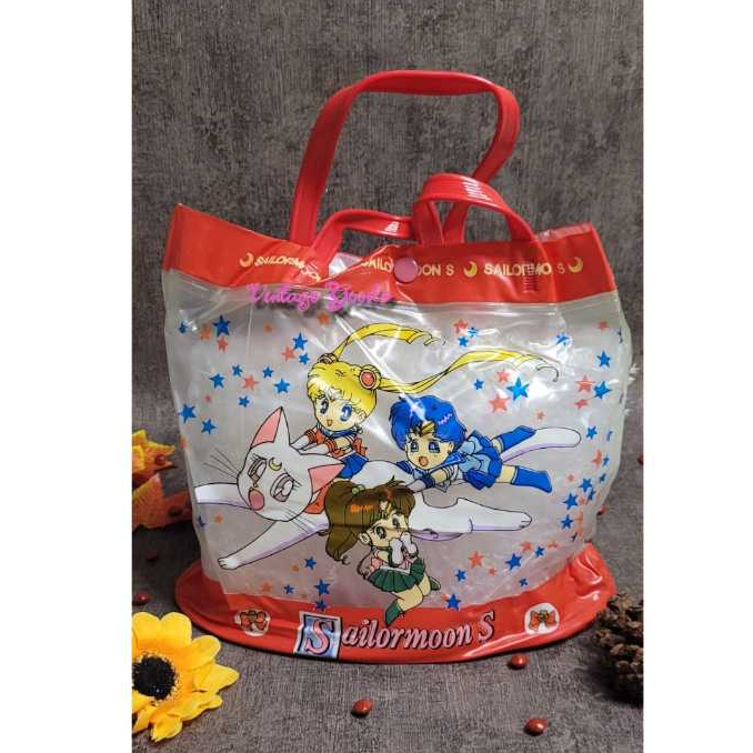 Vintage 90s Tas Tenteng Sailormoon Mika Transparan