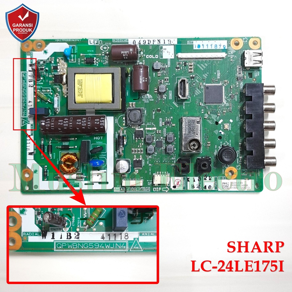 Mainboard LED TV Sharp LC-24LE175I 24LE175I 24LE175