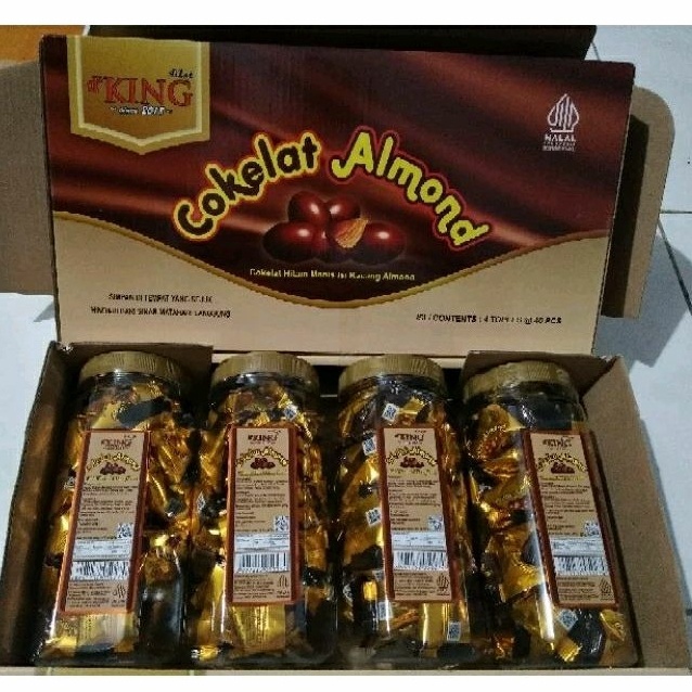 

Termurah coklat almond Bonibol per dus isi 4 toples buruan