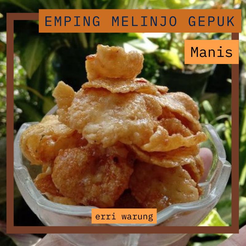 

emping melinjo gepuk geprek pedas manis matang 250 gram