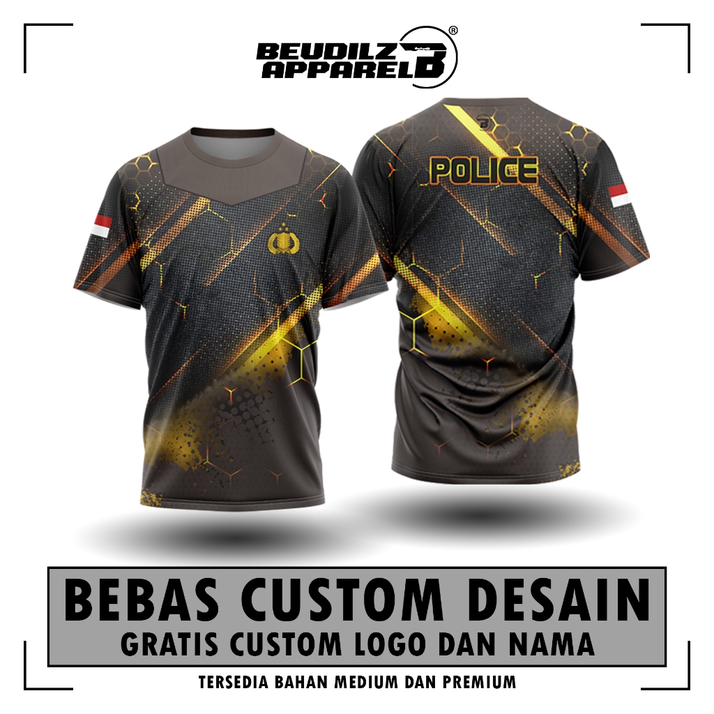 Jersey/kaos printing polisi polri original/jersey daleman seragam polisi/kaos olahraga