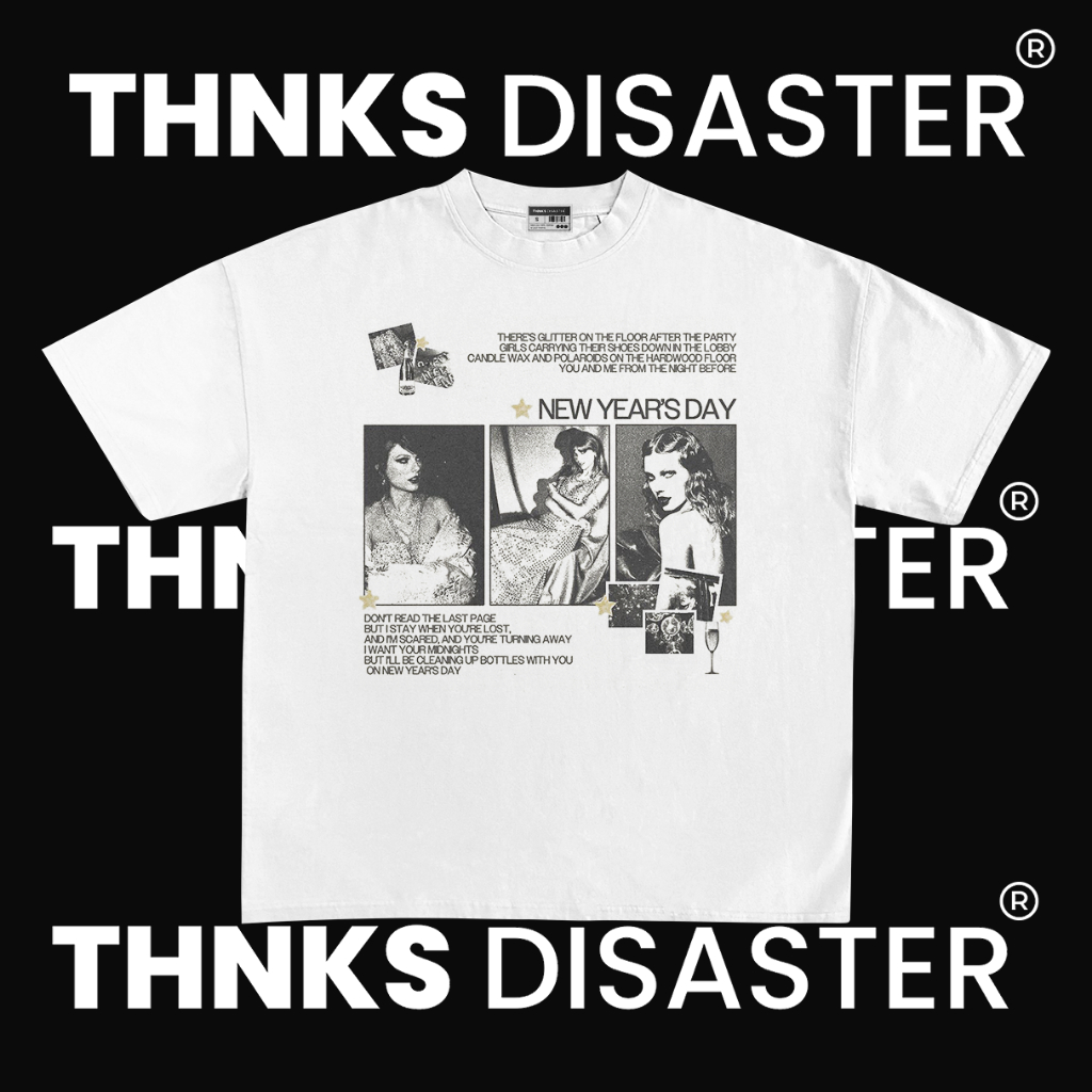 THNKSDISASTER | KAOS NEW YEARS DAY TAYLOR SWIFT | COMBED 24S | UNISEX | GRUNGE | BAND | KPOP | METAL