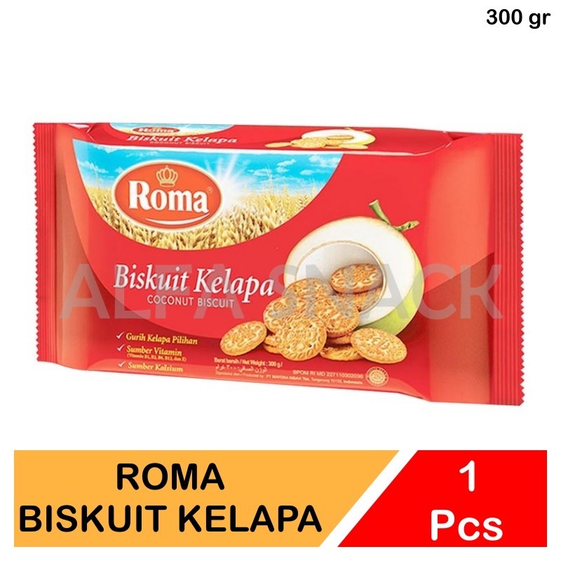 

Roma Biskuit Kelapa Pack 300 gram Coconut Biscuits