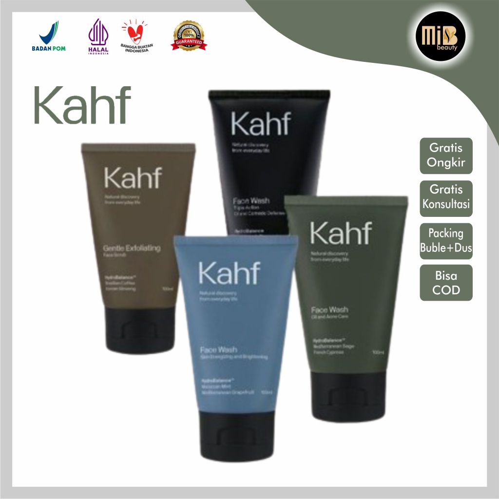 KAHF Face Wash Indonesia / Sabun Wajah Pria 100ml