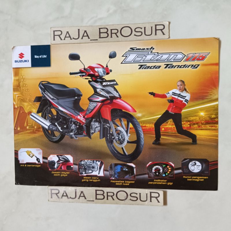 Poster brosur katalog flyer Suzuki Smash Titan 115 SR/R/Smash Titan115 - 1 Sule 2010