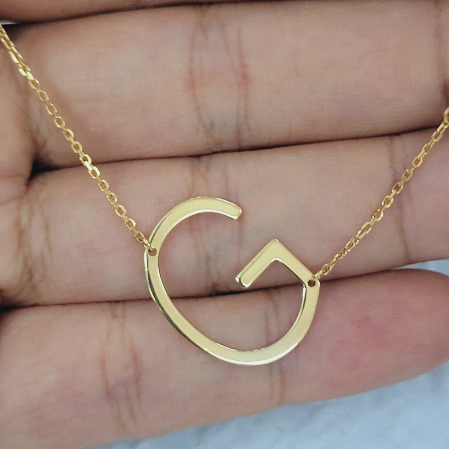 kalung siem mofel alfabeta huruf G emas 70 % 700 70% 16k
