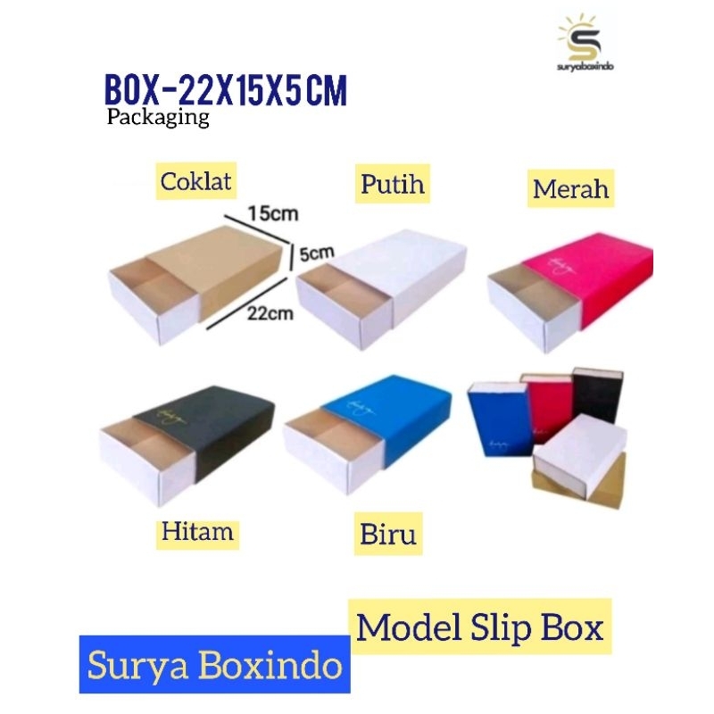 

Box 22x15x5cm (Slide Box)/Kardus slide/karton/packaging
