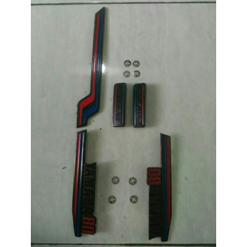 logo emblem yamaha v80 platina original bekas