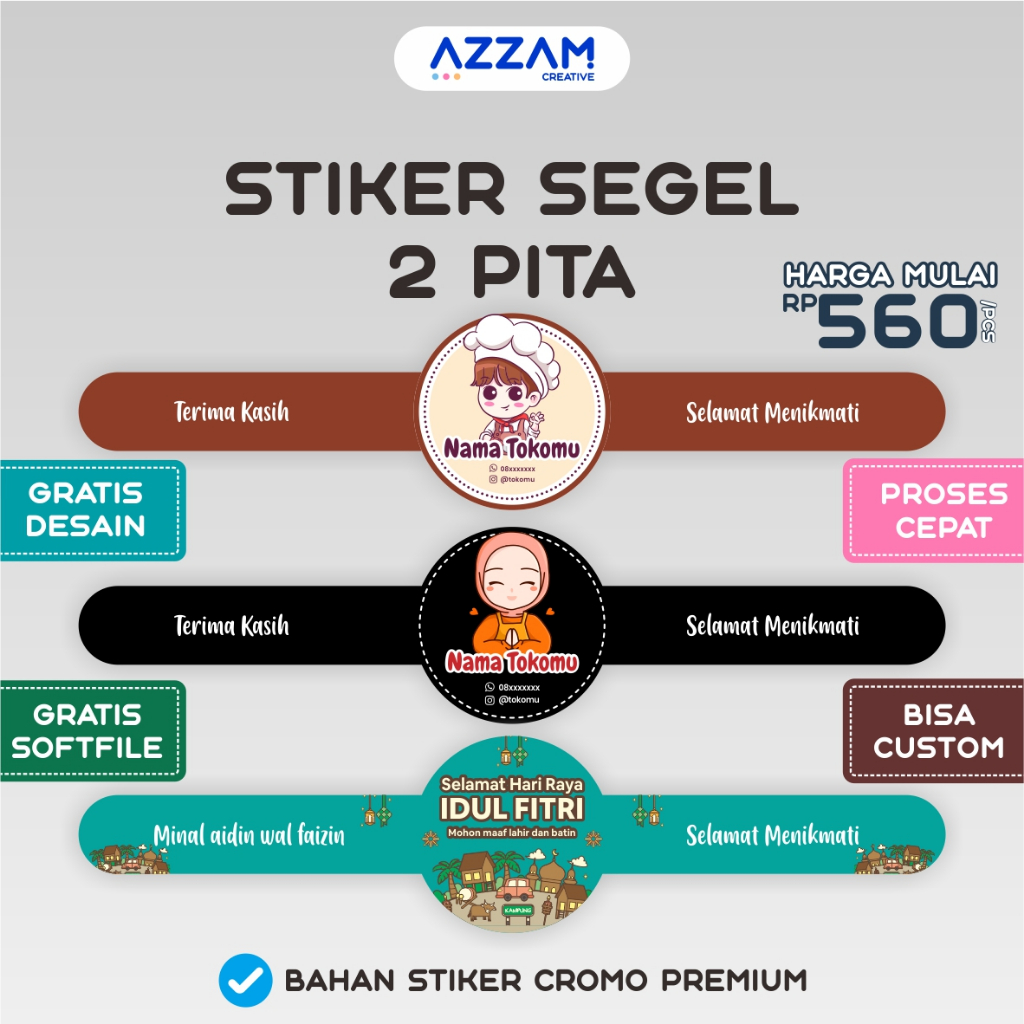 

STIKER SEGEL / STIKER SEGEL 2 PITA / STIKER SEGEL TOPLES / STIKER SEGEL BOTOL / STIKER IDUL FITRI / STIKER SEAL / STICKER / STIKER / STIKER LABEL / STIKER CUSTOM