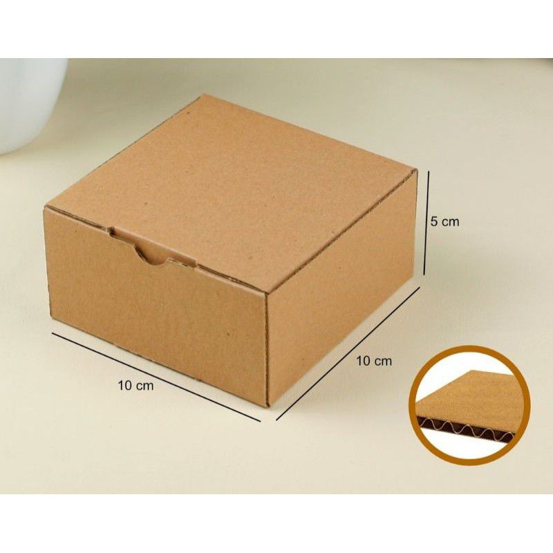 

kardus diecut 10x10x5 cm kuncian polos