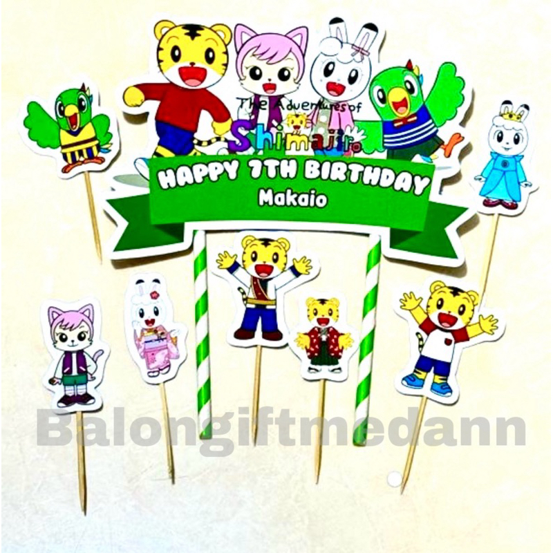 TOPPER CAKE CUSTOM NAMA SHIMAJIRO