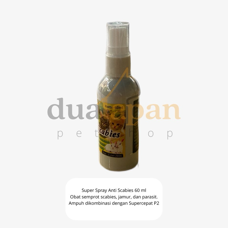 Super Spray Obat Semprot Anti Scabies Jamur Kucing Anjing Hamster Kelinci