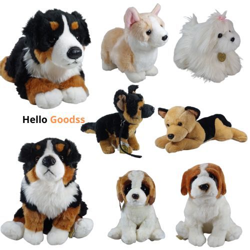 Boneka Binatang Anjing Maltese Golden German Sherpherd Welse Corgie Bernese Mountain St.Bernard Cute