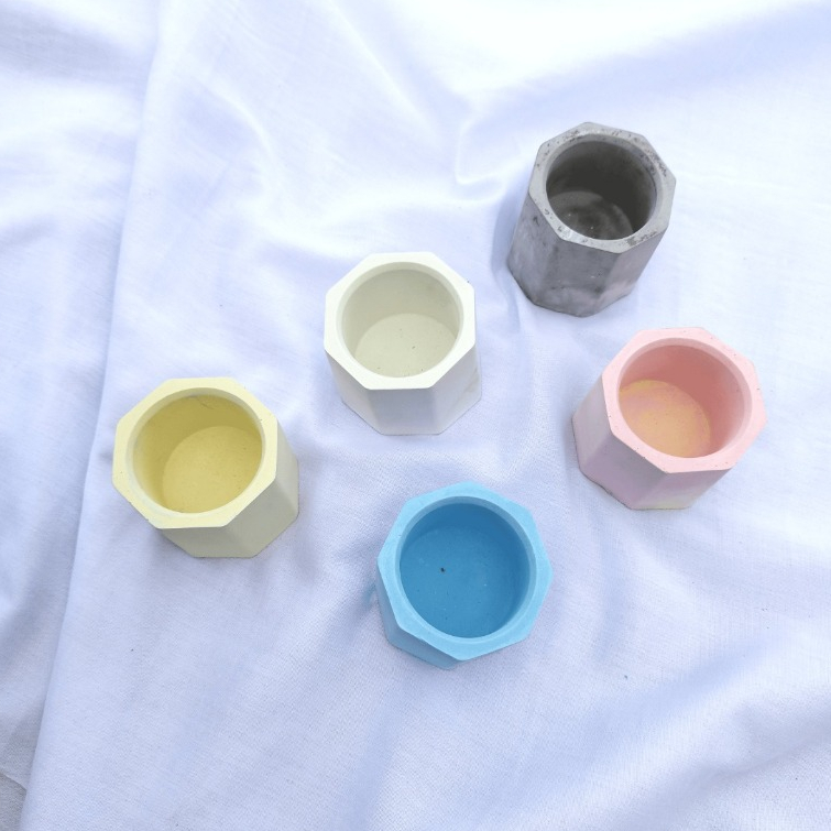 Pot Semen Mini Sukulen 5 cm / Tatakan Pot Semen