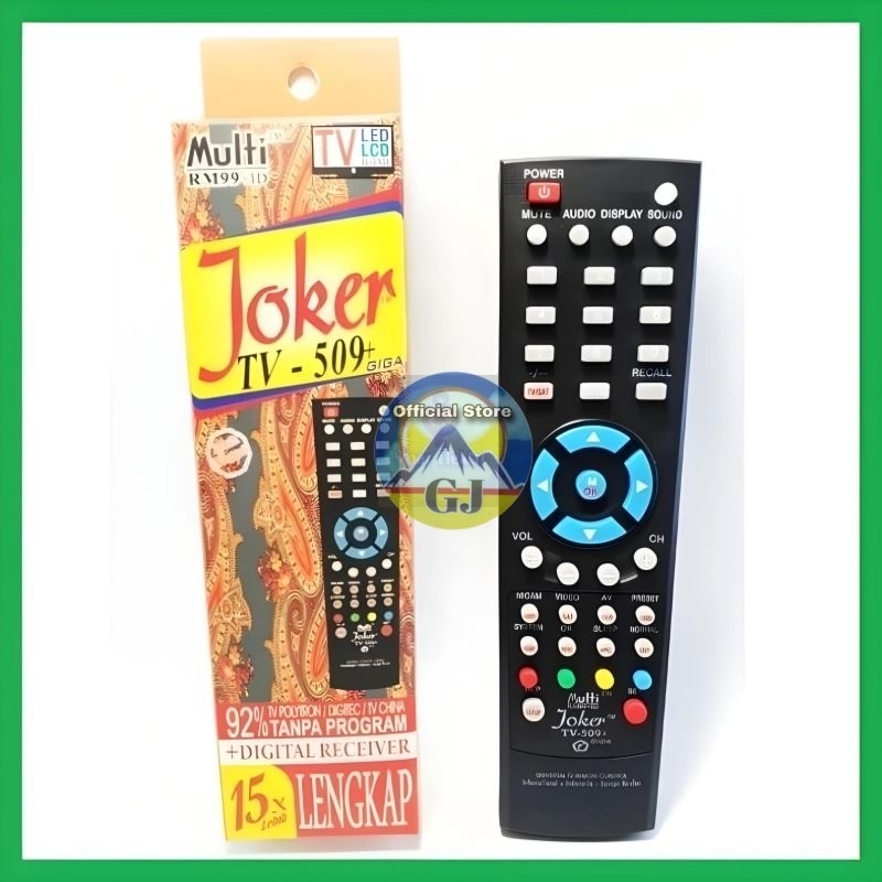 JOKER REMOTE UNIVERSAL TV-REMOT JOKER MULTIFUNGSI REMOTE TV 509