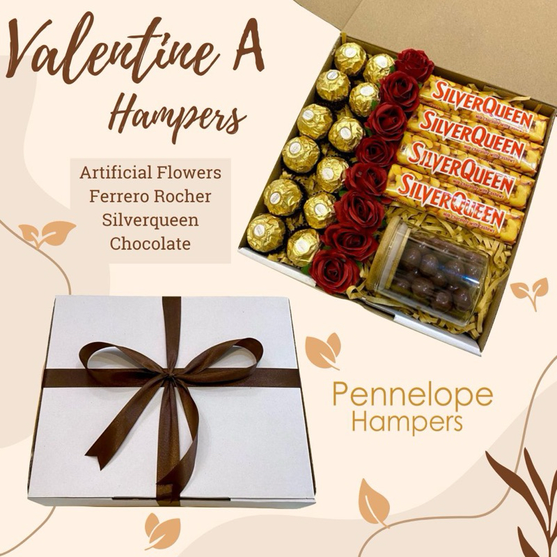 

Valentine A Hampers / Coklat valentine / Kado Ulang Tahun Cewe / Kado Ulang tahun / Hampers murah / Paket Kado / Artificial Flowers Hampers / Chocolate Hampers / Paket Coklat / Valentine / Anniversay / Wisuda