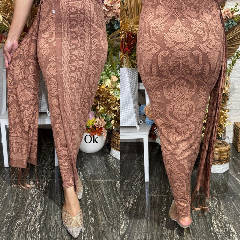 Kamen jadi denim jaguar + Selendang