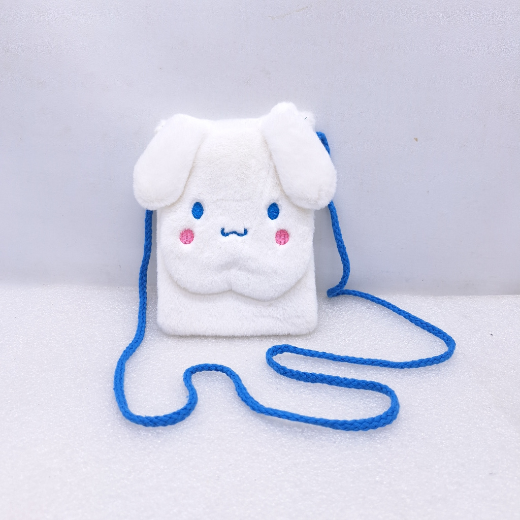 TAS SELEMPANG ANAK MOTIF ANIMASI SANRIO BULU BULU LUCU IMUT MURAH / TAS HP ANAK CEWEK KARAKTER SANRI