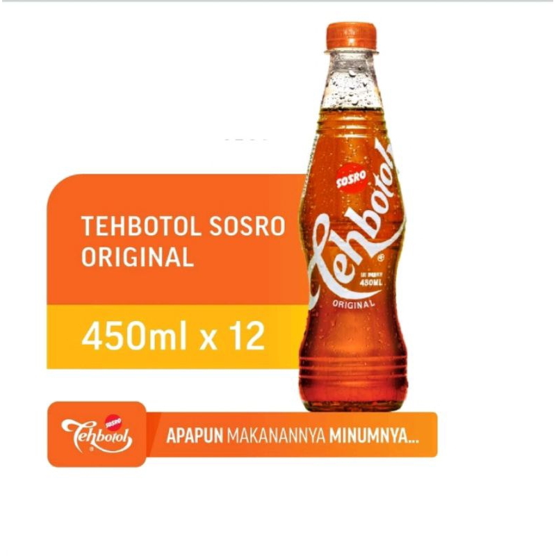 

Teh Botol Sosro PET 450ml Isi 12 botol - Kemasan Botol Pelastik