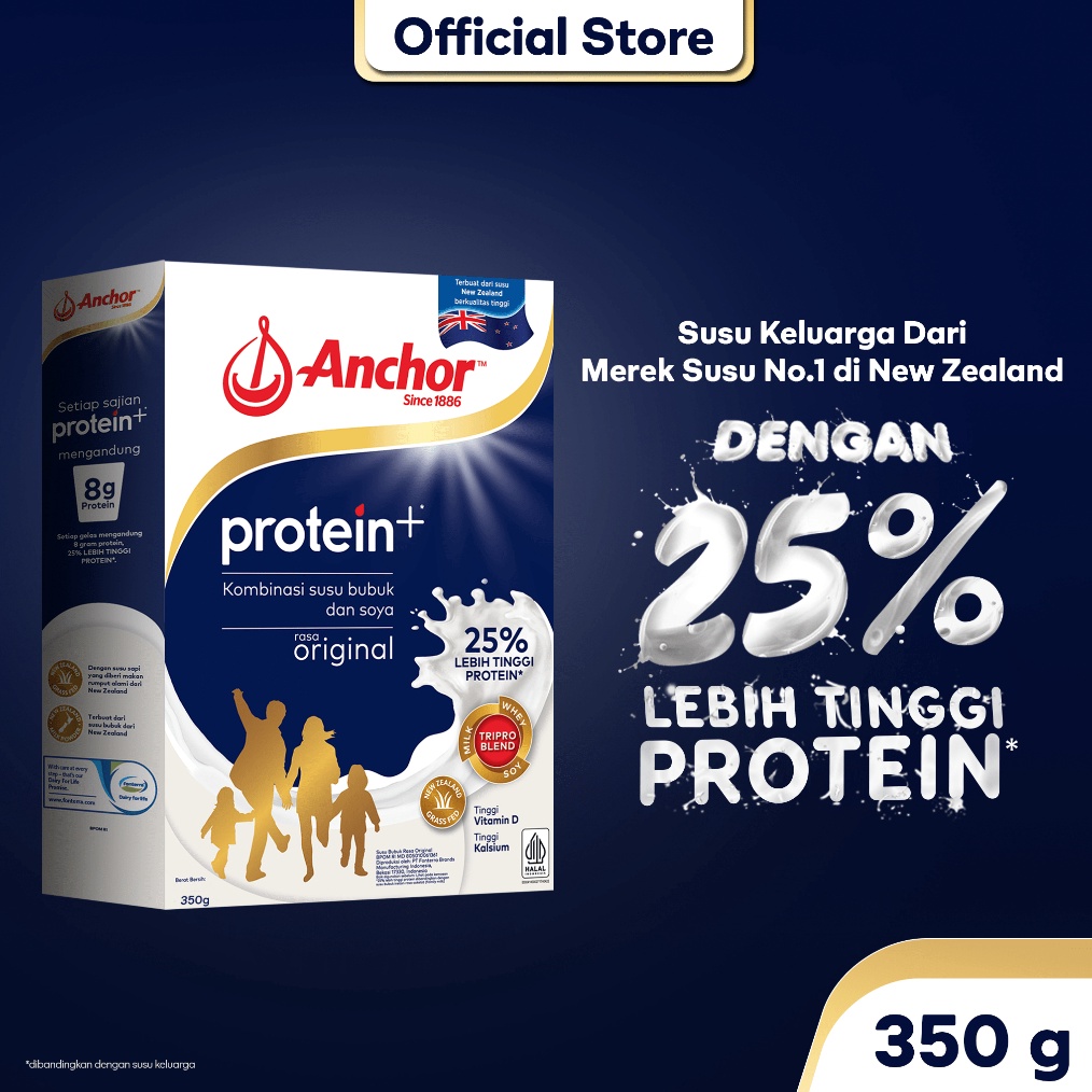 

Termurah dan terbaik Anchor Milk Protein Susu Keluarga Original 35g Susu Bubuk Tinggi Protein Sarapan Breakfast murah