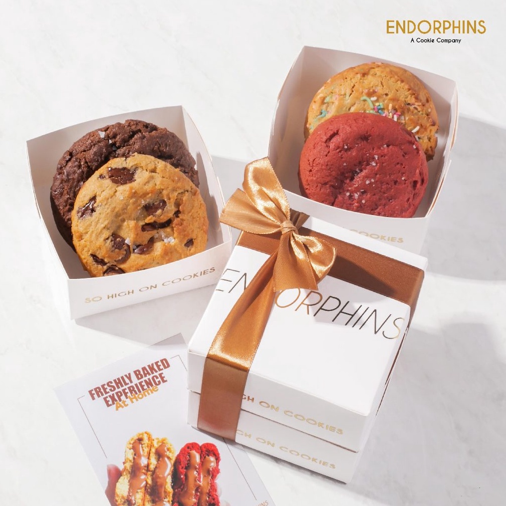Termurah Endorphins Hampers Package  Box of 4 Cookies gas