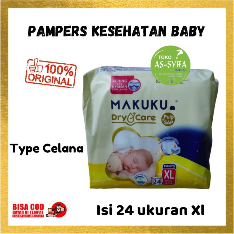 Pampers Celana Makuku Drycare Ukuran NB- S38 M30 L28 Xl24 Pampers Murah Kesehatan Bayi