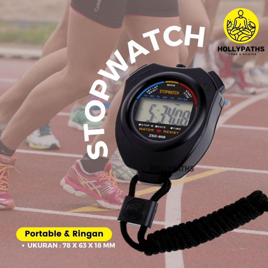 Stopwatch Timer Olahraga / Stopwatch Digital Besar / Stopwatch LCD Dengan Strap