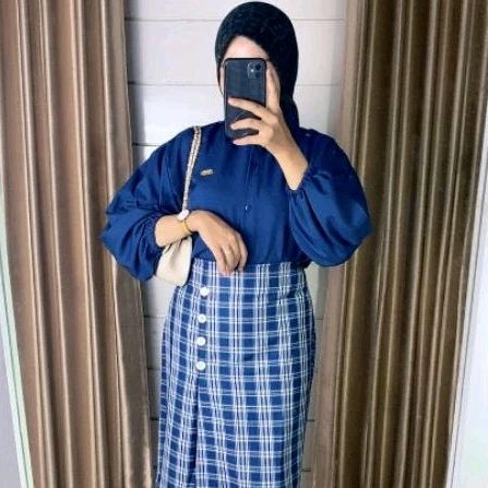 Zea Puffy Blouse Syakila Binka/ Blouse wanita/ Crop Top