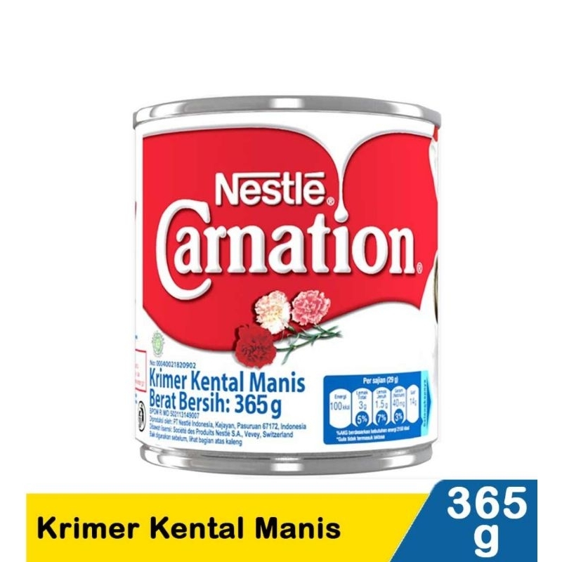 

SUSU NESTLE CARNATION KRIMER KENTAL MANIS KEMASAN KALENG 365 GRAM TStore