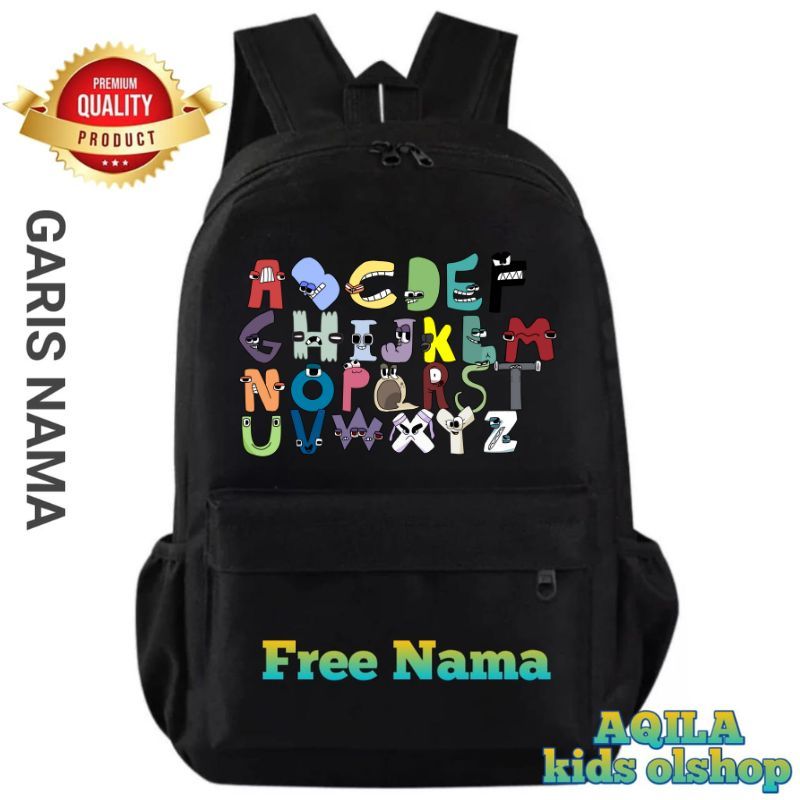 tas ransel anak tas sekolah alfabet lore