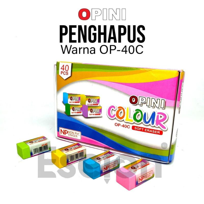 

(1pack) Penghapus Pensil Termurah / Setip Pensil OPINI B40 Kecil 1pack=40pcs