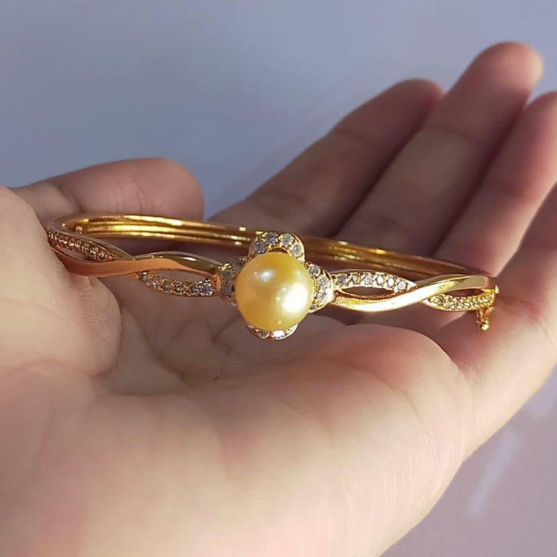 gelang mutiara asli | mutiara lombok | mutiara laut | Gelang rhodium mutiara air laut asli lombok