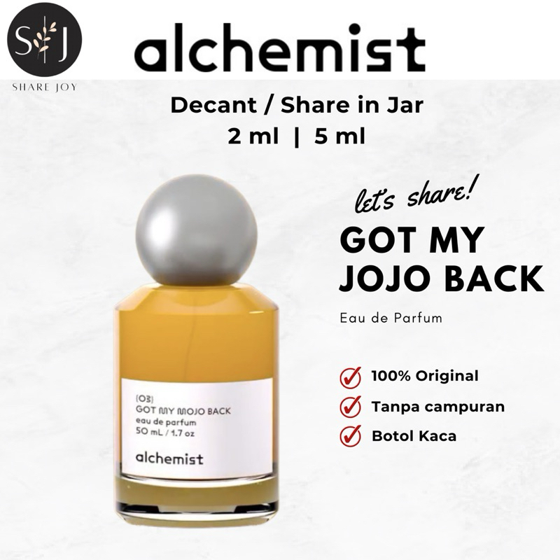 DECANT ALCHEMIST Got My Jojo Back Parfum 100% Original (Share in mini size bottle)