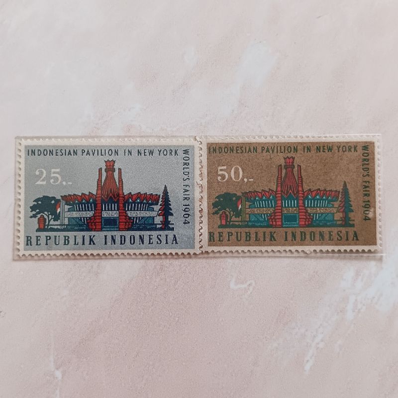 

(AC) Perangko Indonesia 1964 Pekan Raya New York Set Lengkap 2pcs Mint