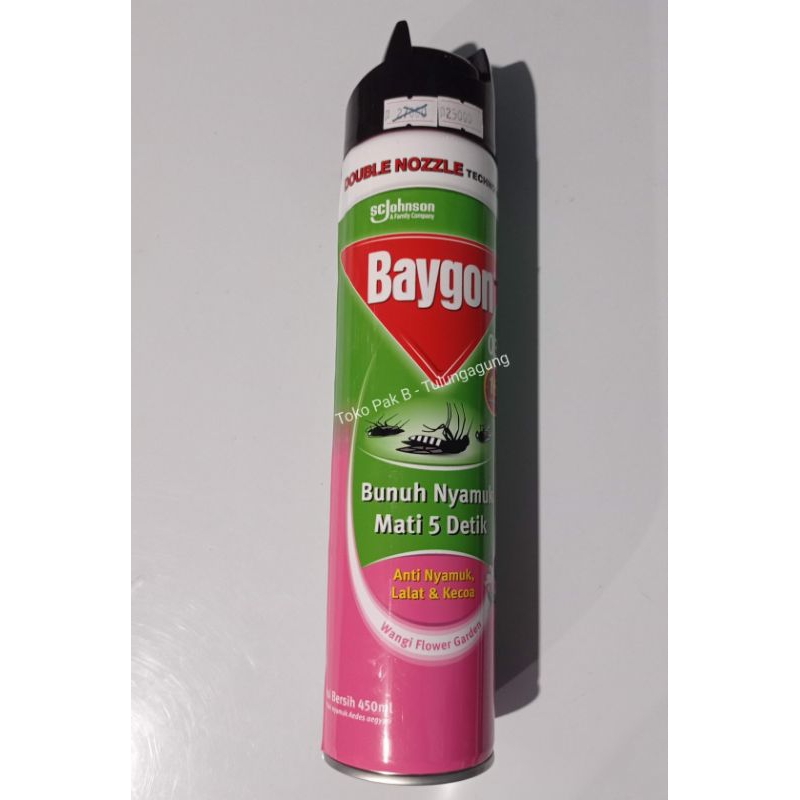 Baygon semprot 450 ml wangi floral garden doubel nozzel