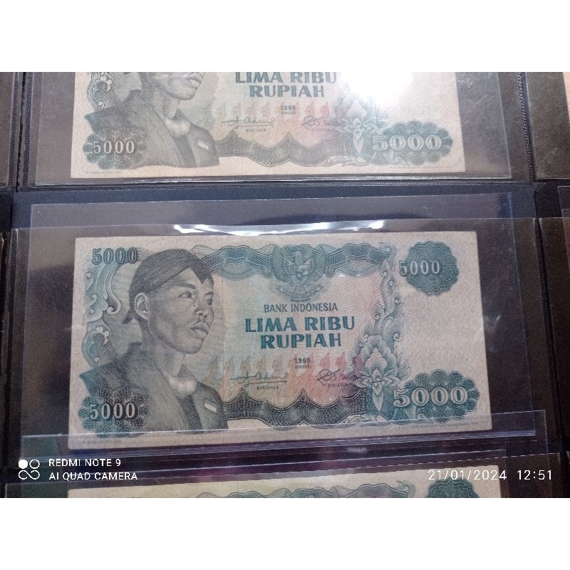 uang kuno 5000 soedirman ekonomis