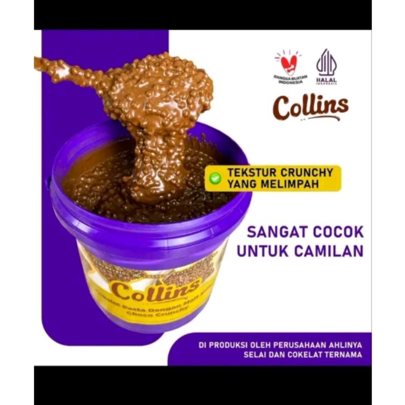 

COLLINS CHOCO CHRUNCHY 1KG | COKLAT VIRAL TERLARIS | COKLAT COLLINS
