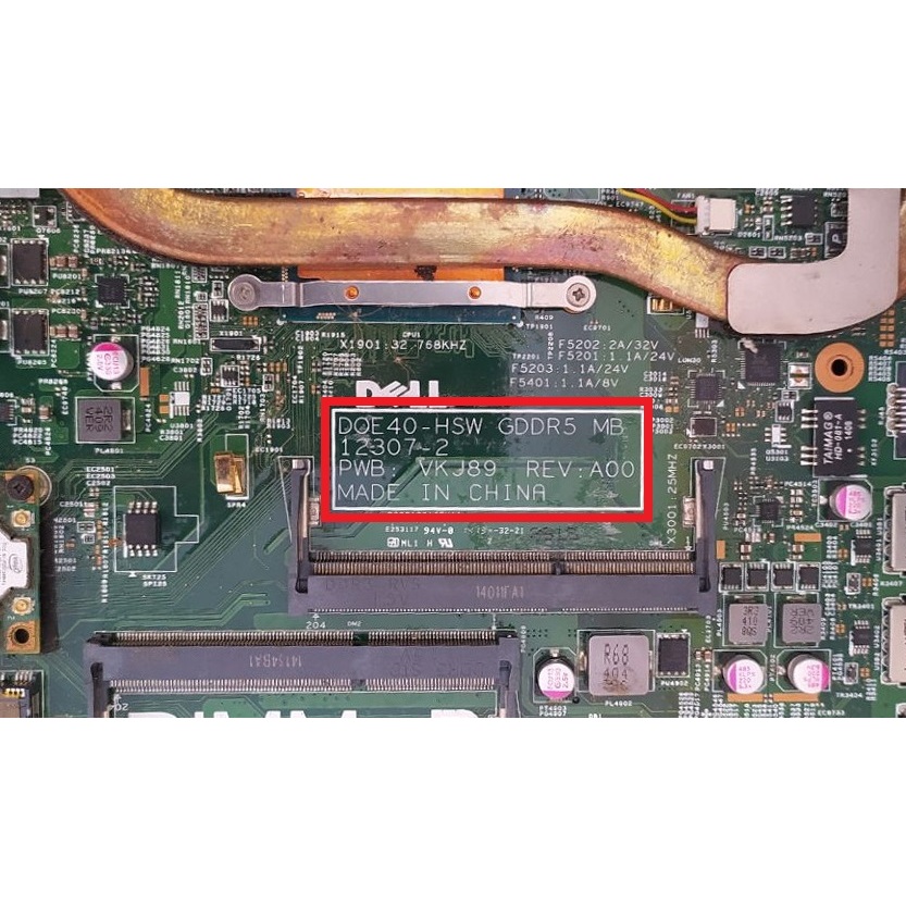 IC BIOS DELL 14R-5437 DOE40-HSW GDDR5 MB 12307-2 PWB: VKJ89 Rev : A00