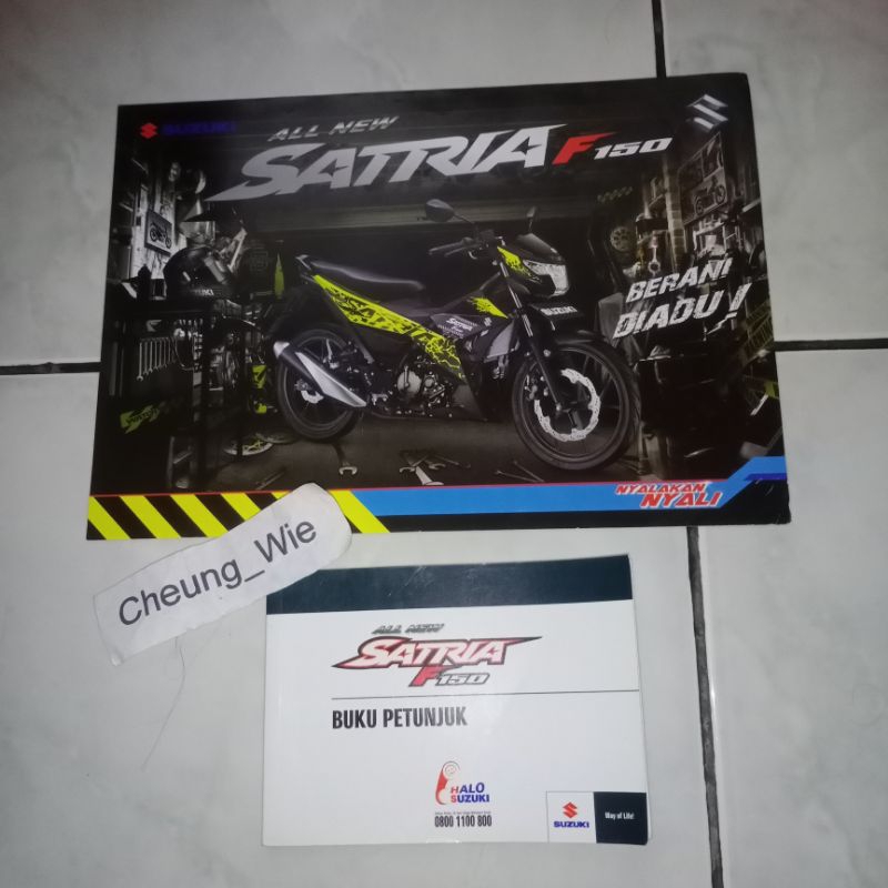 Buku Pedoman/Petunjuk pemilik Suzuki All New Satria FU F1 150 + Brosur