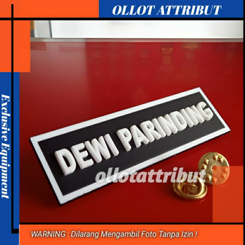

PAPAN NAMA PDH TNI POLRI HURUF TIMBUL | NAMA DADA PDH TIMBUL