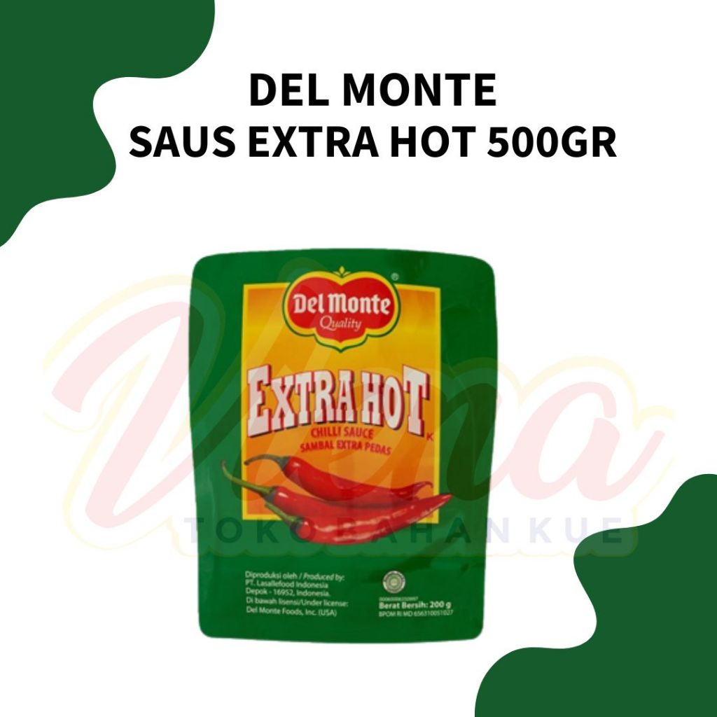 

Del Monte Extra Hot Sauce 500gr / Saus Extra Pedas Delmonte Kemasan Pouch