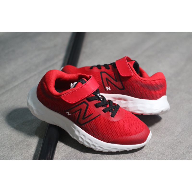 sepatu anak original new balance 520 red black