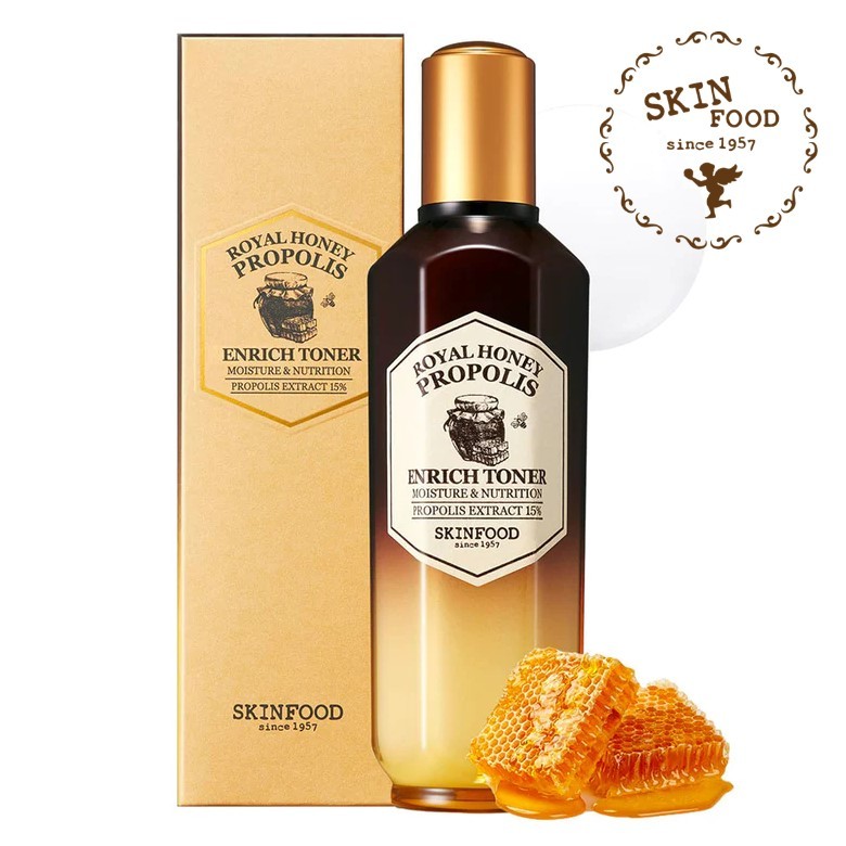 [BPOM] SKINFOOD Royal Honey Propolis Enrich Toner 160ml (Toner Wajah) Original Korea