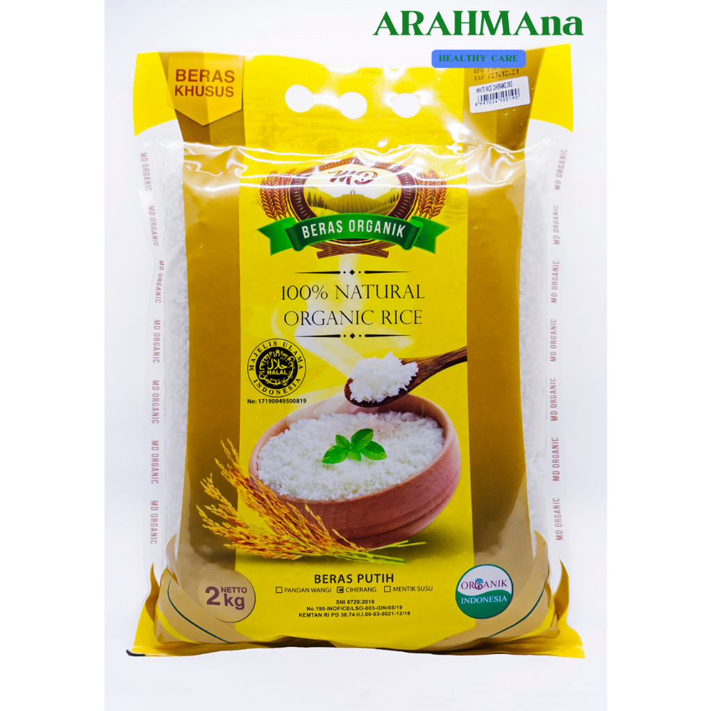 

MD Organik Beras Putih Ciherang / MD Organic White Rice (Ciherang) 2kg