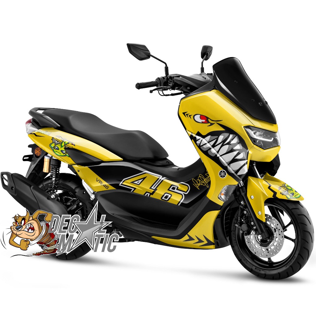 Decal Sticker Full Body Shark - Nmax OLD 2015 2016 2017 2018 2019 Hiu Warna Kuning