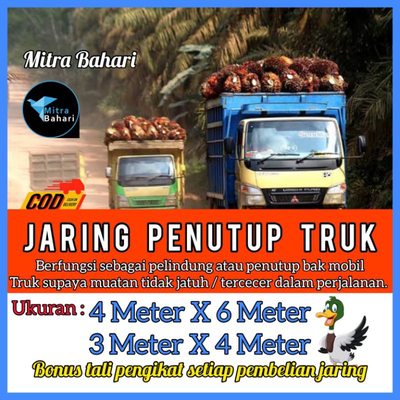 Jaring Penutup Truk Jaring Sawit Jaring Truk Sampah Jaring Pengaman Mobil Truk Jaring Mobil Truk