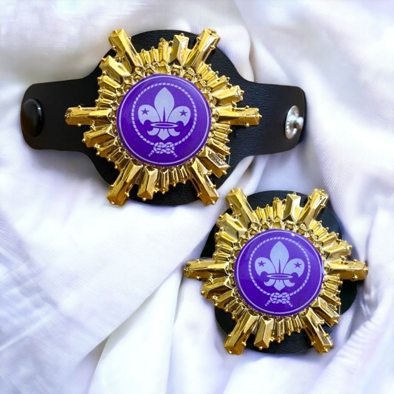 kolong kacu kalep motif matahari logo wosm - ring hasduk wosm motif matahari