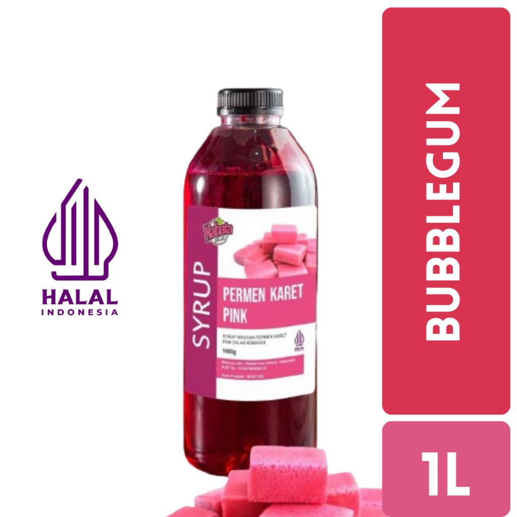

Sirup Permen Karet Pink 1 Liter Nabata Drink Bubblegum - Syrup Bubblegum Pink Drink 1000ml