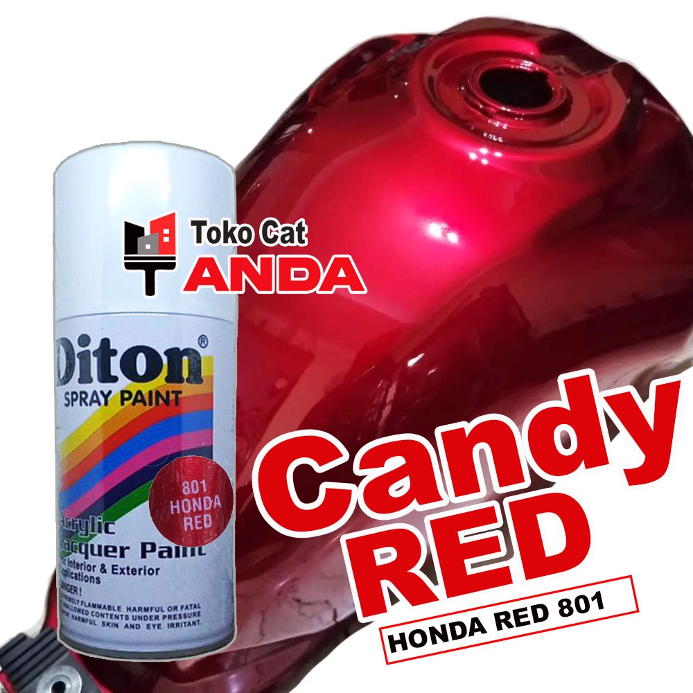Cat DITON Candy Honda RED 801 - Cat Semprot Diton Honda Red - Pilok Candy Merah 801
